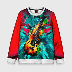 Детский свитшот Электрогитара в красках
