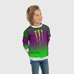 Свитшот детский Monster energy gradient, цвет: 3D-белый — фото 2