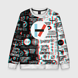 Детский свитшот Twenty one pilots glitch pattern