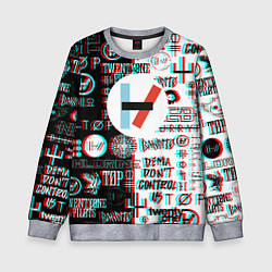 Детский свитшот Twenty one pilots glitch pattern