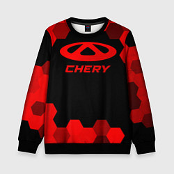 Свитшот детский Chery - red gradient, цвет: 3D-черный