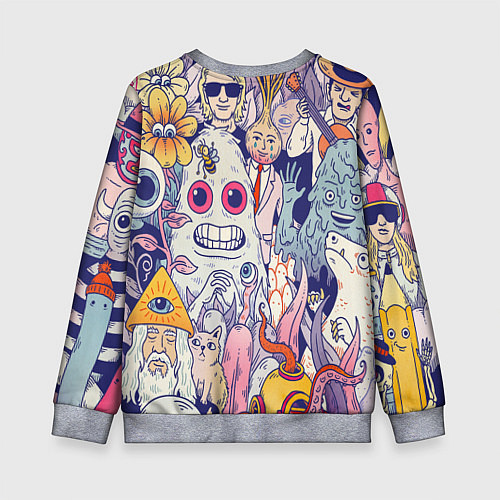 Детский свитшот Психоделические монстры / 3D-Меланж – фото 2