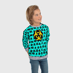 Свитшот детский Resident Evil japan pattern, цвет: 3D-меланж — фото 2