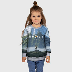 Свитшот детский Ацу на коне Ghost of Yotei, цвет: 3D-меланж — фото 2