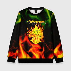 Свитшот детский Cyberpunk 2077 fere steel, цвет: 3D-черный