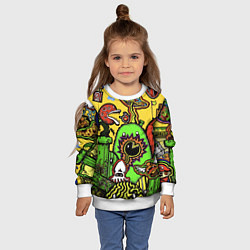 Свитшот детский Mario краски текстура, цвет: 3D-белый — фото 2