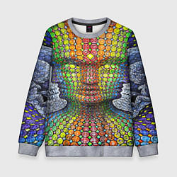 Свитшот детский Оптические стёкла, цвет: 3D-меланж