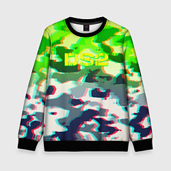 Свитшот детский Death stranding камуфляж, цвет: 3D-черный