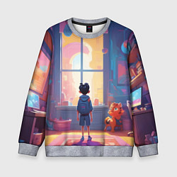 Свитшот детский Детство приключения, цвет: 3D-меланж