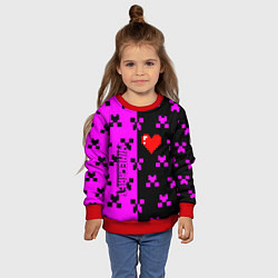 Свитшот детский Minecraft love game, цвет: 3D-красный — фото 2