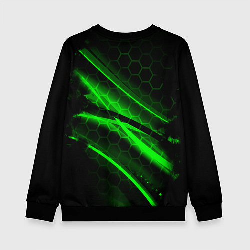Детский свитшот Starcraft 2 кислотные соты линии / 3D-Черный – фото 2
