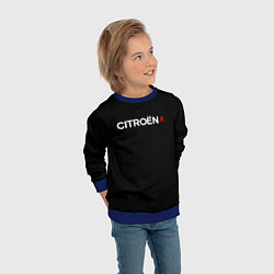 Свитшот детский Citroen logo, цвет: 3D-синий — фото 2