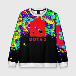 Свитшот детский Dota абстрактные краски, цвет: 3D-белый