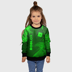 Свитшот детский Roblox - green gradient вертикально, цвет: 3D-черный — фото 2