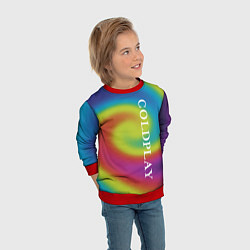 Свитшот детский Coldplay moon music album, цвет: 3D-красный — фото 2