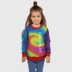 Свитшот детский Coldplay moon music album, цвет: 3D-красный — фото 2