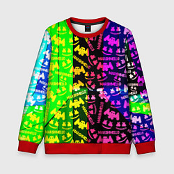 Свитшот детский Marshmello pattern neon steel, цвет: 3D-красный