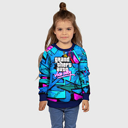 Свитшот детский GTA vice city steel grafity, цвет: 3D-синий — фото 2