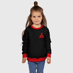 Свитшот детский Mitsubishi logo, цвет: 3D-красный — фото 2