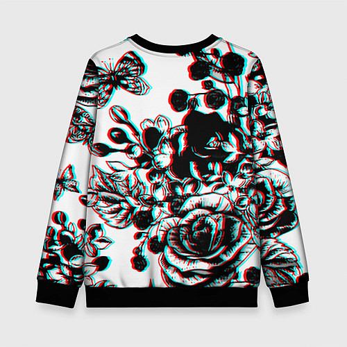 Детский свитшот Dead by april rose glitch / 3D-Черный – фото 2