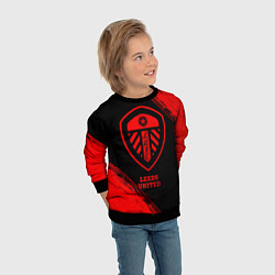 Свитшот детский Leeds United - red gradient, цвет: 3D-черный — фото 2