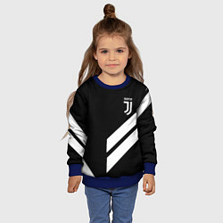 Свитшот детский Juventus line white, цвет: 3D-синий — фото 2