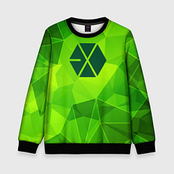 Свитшот детский Exo green poly, цвет: 3D-черный