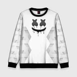 Свитшот детский Marshmello white poly, цвет: 3D-черный