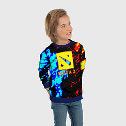 Свитшот детский Dota 2 огненный стиль, цвет: 3D-синий — фото 2