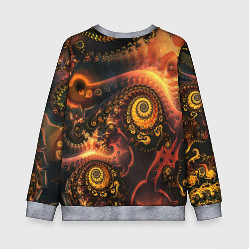 Детский свитшот Оптические узоры фракталы / 3D-Меланж – фото 2