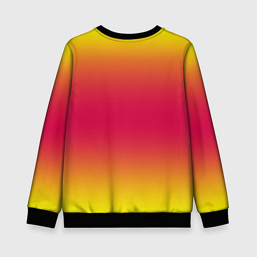 Детский свитшот Персиковый градинет / 3D-Черный – фото 2