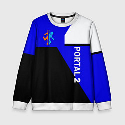 Свитшот детский Portal geometry steel game, цвет: 3D-белый