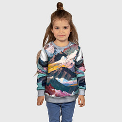 Свитшот детский Искусство гор, цвет: 3D-меланж — фото 2