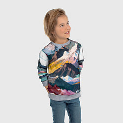 Свитшот детский Искусство гор, цвет: 3D-меланж — фото 2
