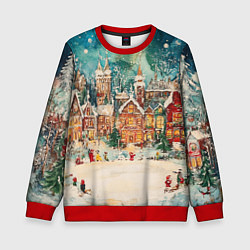 Детский свитшот Новогодний снежный город