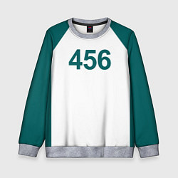 Свитшот детский Игра в кальмара 456, цвет: 3D-меланж