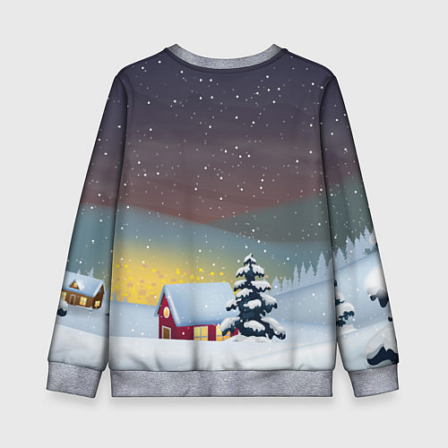 Детский свитшот С новым 2025 годом змейка / 3D-Меланж – фото 2