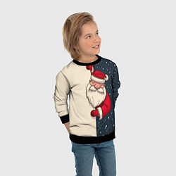 Свитшот детский Дед Мороз, цвет: 3D-черный — фото 2