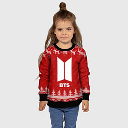 Свитшот детский Новогодний BTS с оленями, цвет: 3D-черный — фото 2