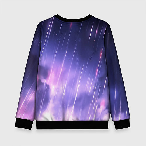 Детский свитшот Superman - Neon rain / 3D-Черный – фото 2