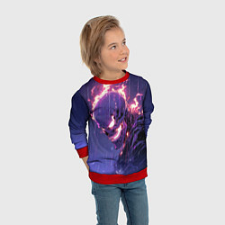 Свитшот детский Ghost Rider - Neon rain, цвет: 3D-красный — фото 2