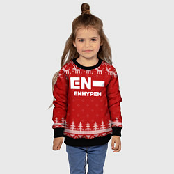 Свитшот детский Новогодний Enhypen с оленями, цвет: 3D-черный — фото 2