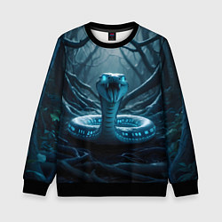 Свитшот детский Цифровая змея, цвет: 3D-черный