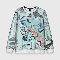 Свитшот детский Crazy waves, цвет: 3D-белый