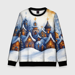 Детский свитшот Снежный новогодний городок