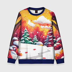 Детский свитшот Красно-желтые елочки