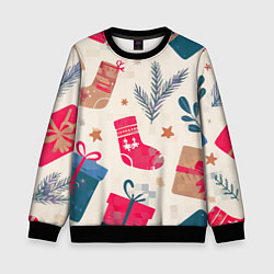 Свитшот детский Новогодняя атмосфера, цвет: 3D-черный