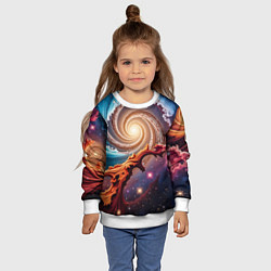 Свитшот детский Энергия космоса, цвет: 3D-белый — фото 2