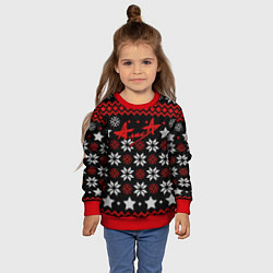 Свитшот детский Алиса новогодний свитер, цвет: 3D-красный — фото 2