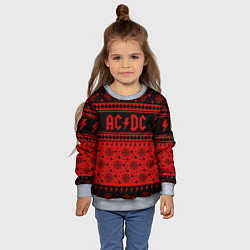 Свитшот детский ACDC christmas sweater, цвет: 3D-меланж — фото 2